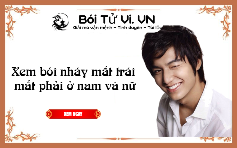 Xem bói nháy mắt trái mắt phải ở nam và nữ chính xác nhất