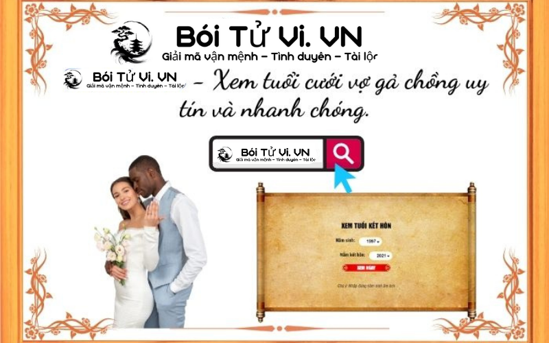 Xem tuổi kết hôn chọn năm cưới hỏi - Bói Tử Vi