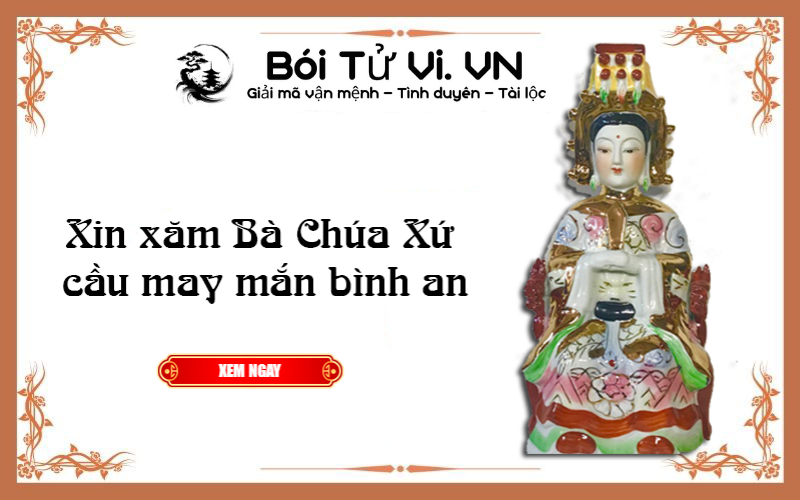 Xin xăm Bà Chúa Xứ cầu may mắn bình an