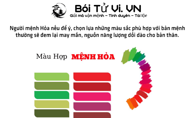 Mệnh hỏa hợp màu gì và không hợp màu gì