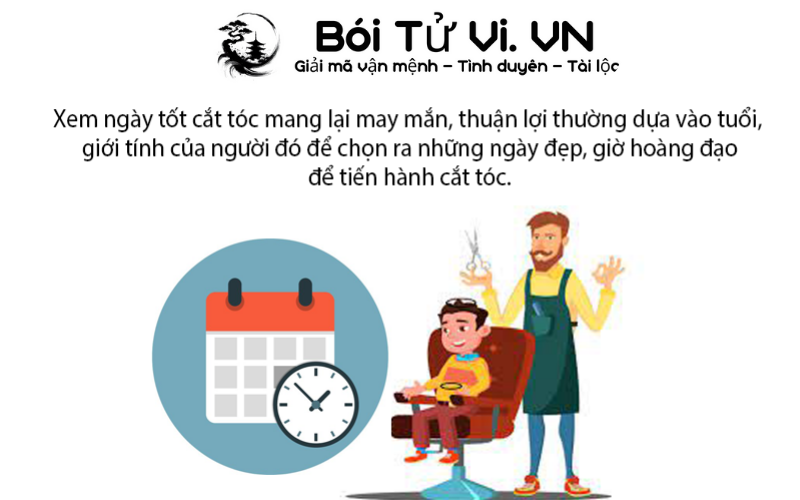 Hướng dẫn xem ngày tốt cắt tóc gặp may mắn thuận lợi