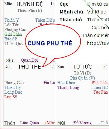 Mẫu người Thân Cư Phu Thê | Bói Tử Vi